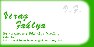 virag faklya business card
